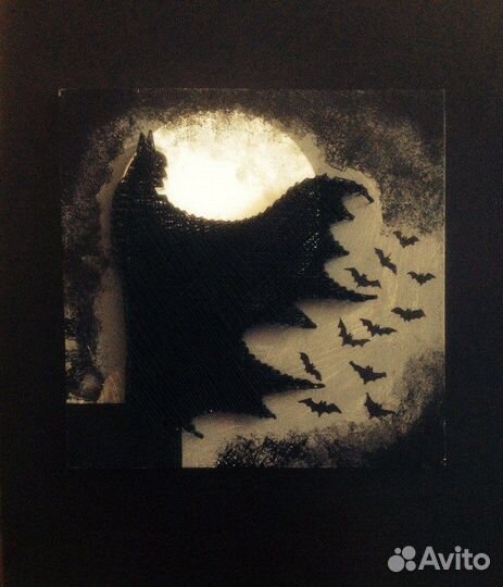 Подарок ручной работы, панно из нитей