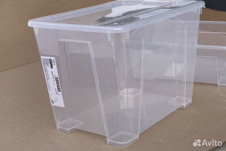 Контейнер IKEA Самла 22л с крышкой 39x28x28 Икеа