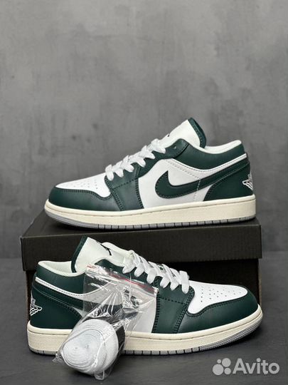 Кроссовки Nike air jordan 1 low green