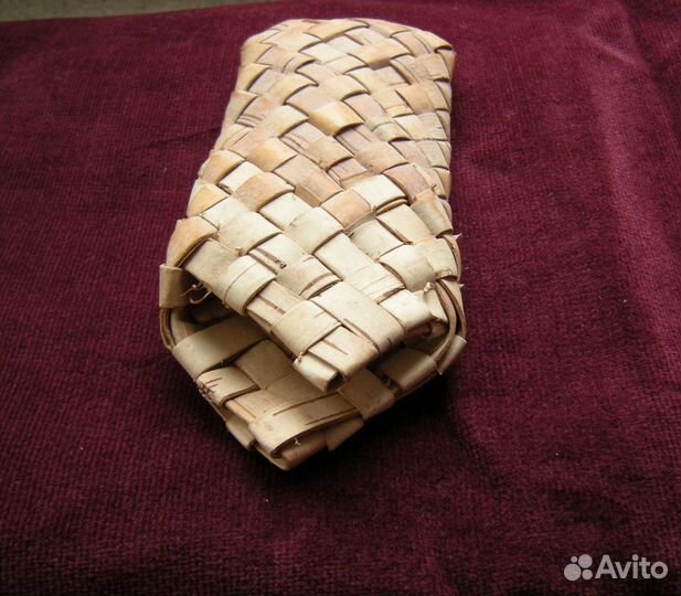 Футляр для очков и лапти из бересты, ручная работа