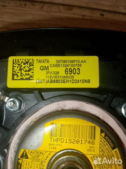 Подушка безопасности в руль Chevrolet Cruze 1