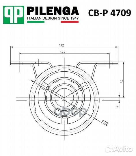 Опора карданного вала ford transit 06- CB-P 470