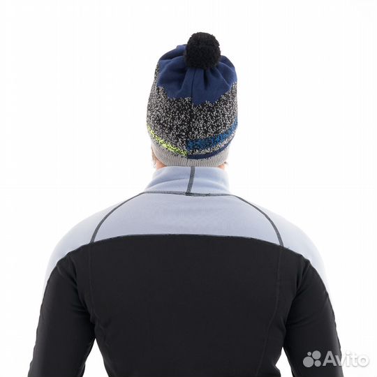 Шапка DragonFly Mountain Blue-Gray с помпоном