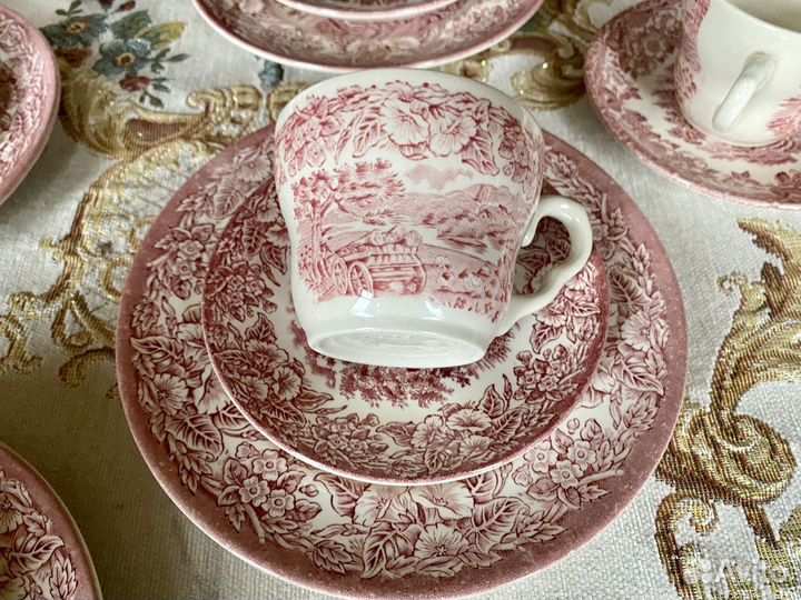 Трио и пары чайные Англия «Телега»