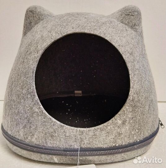 Домик из войлока Кошкин дом, серый