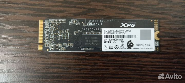 256 гб SSD M.2 накопитель adata XPG SX8200 Pro