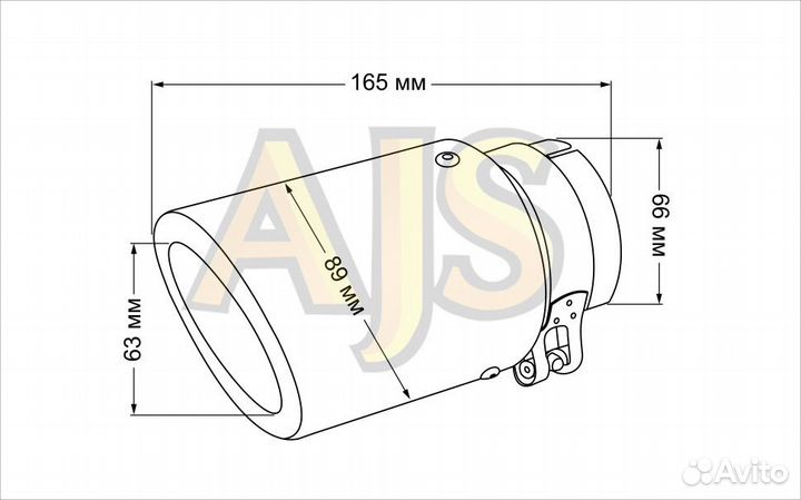 Насадка на глушитель Akrapovic style карбон 63/89