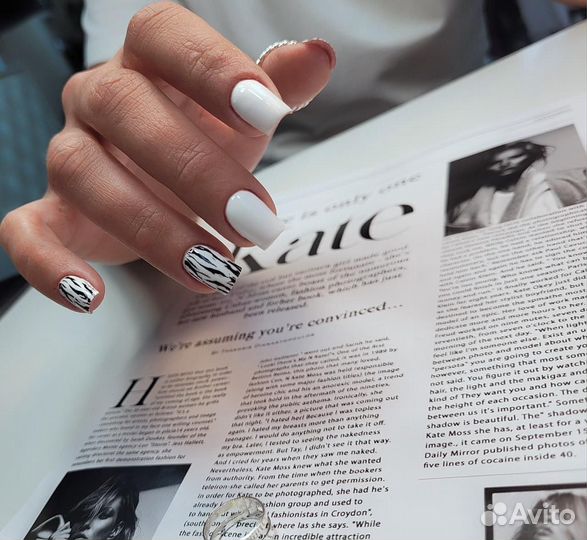 Маникюр гель-лак наращивание ногтей