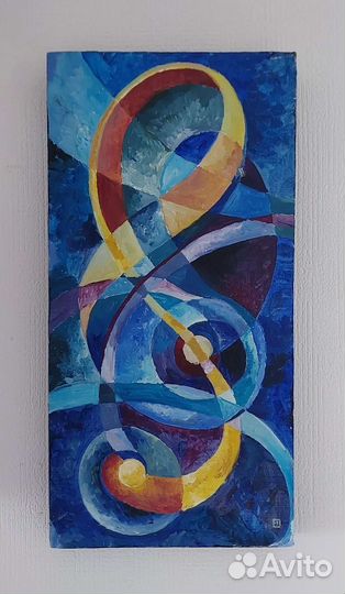 Картина Музыкальный Ключ 20х40см