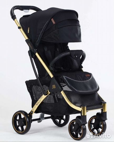 Коляска 2022 Babalo future, чёрная золото оригинал