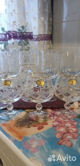 Хрустальные фужеры бокалы рюмки.СССР,чехославакия