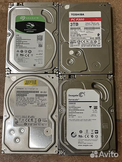Жесткие диски Toshiba 3 тб, Seagate 2 тб, WD 2 тб