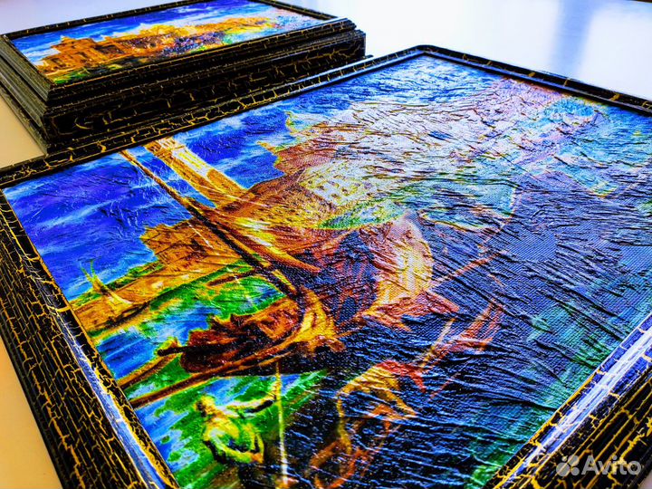 Шахматы нарды шашки 3в1 ручной работы, подарочные