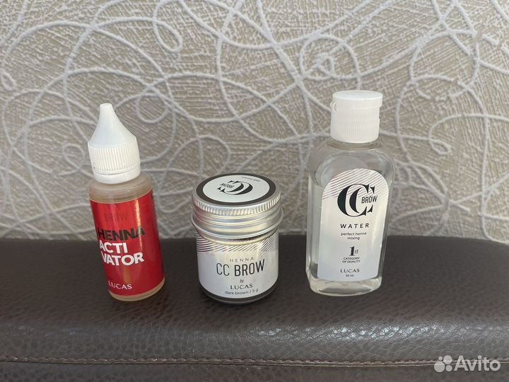 Набор для окрашивания бровей хной Lucas б/у