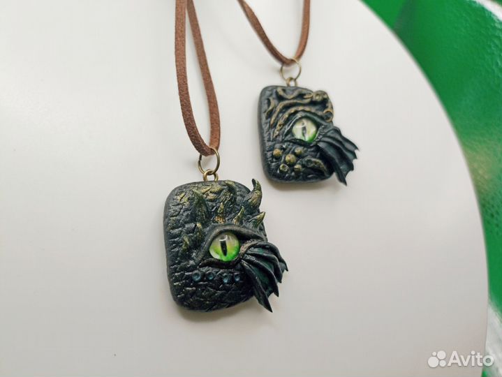 Парные кулоны подвески ручной работы