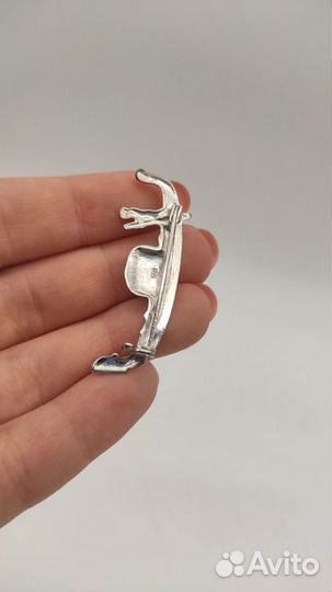 Брошь серебро 925 проба марказиты, нач. XX в. №7