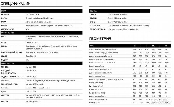 Giant Propel Advanced 2 Disc 2022 XS