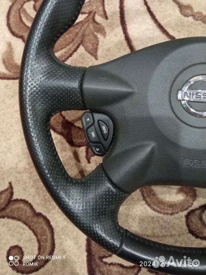 Nissan almera н 16 кожаный руль
