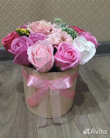 Букет из мыльных роз