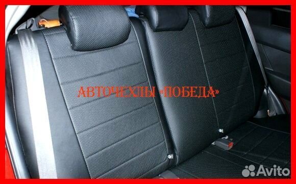 Чехлы Chevrolet Aveo T250 из экокожи чёрные Класси