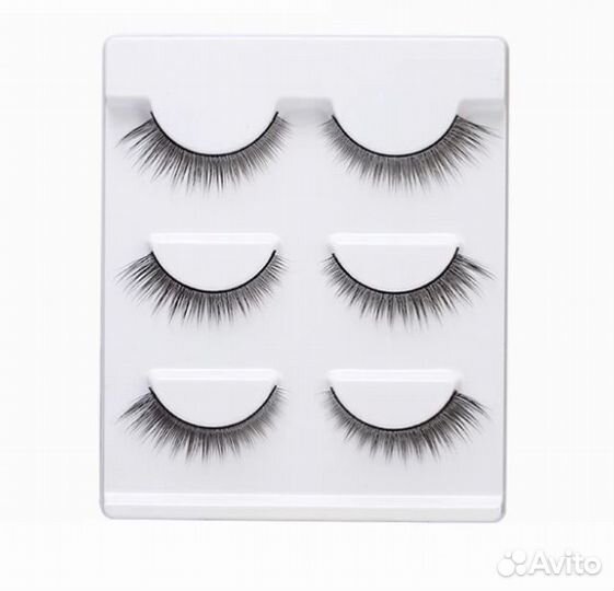 Накладные ресницы 3 пары упаковка