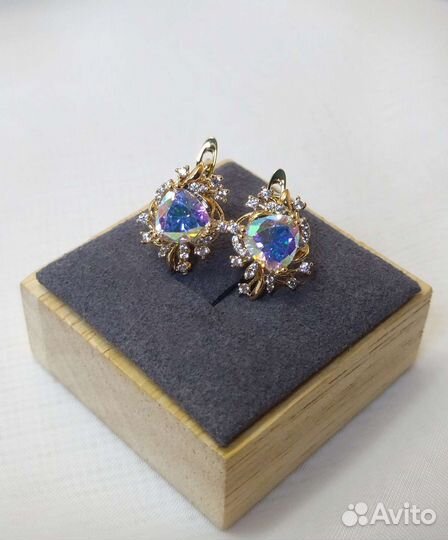 Серьги золото медицинское
