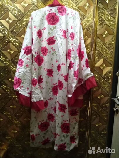 Халат женский шелковый - кимоно