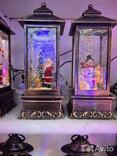 Новогодние игрушки со снегом