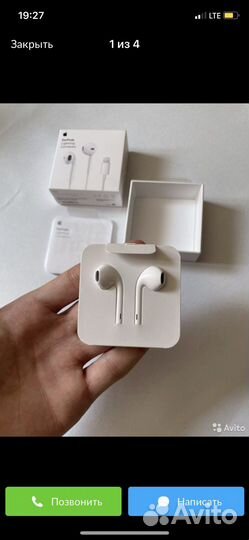 Наушники apple earpods оригинал