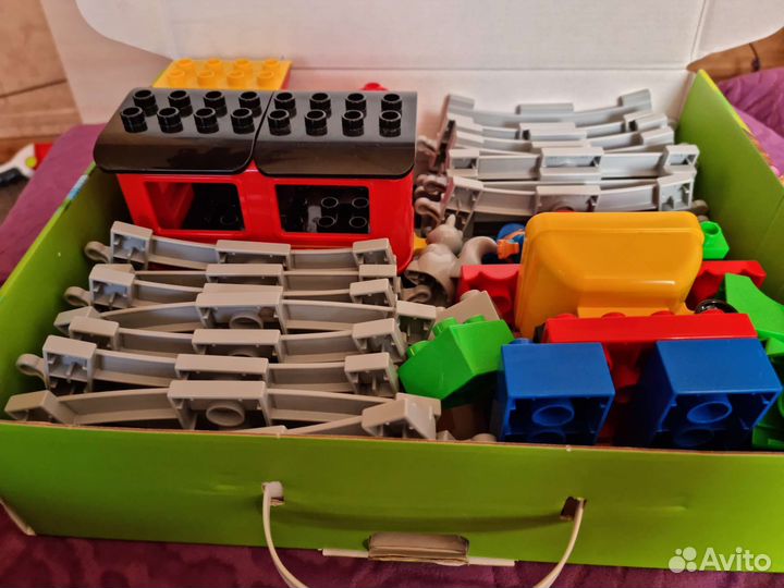 Lego duplo поезд на паровой тяге + железная дорога