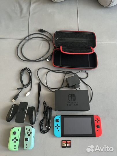 Nintendo switch + zelda + 2 контроллера