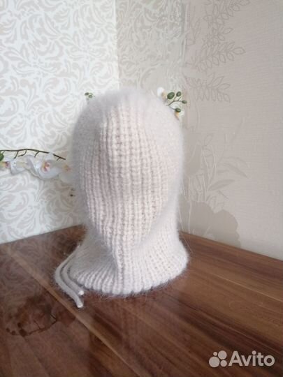 Капор капюшон вязаный из пуха норки (ангоры)