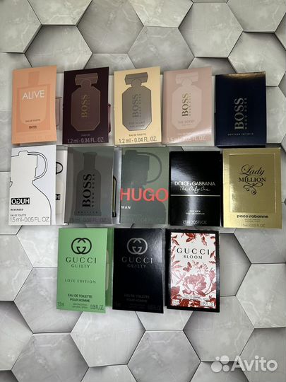 Пробники Boss, Gucci, Dolce & Gabbana