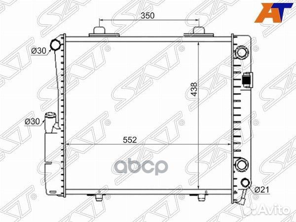 Радиатор Mercedes-Benz 190 82-94 MB0007-2 Sat