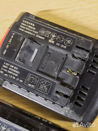 Аккумулятор шуруповёрта Bosch gba 18v 1.5ah