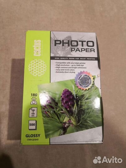 Фотобумага 10x15, A4 (цены в описании)