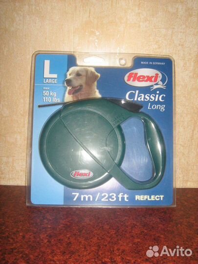 Поводок рулетка Флекси 7м и 8м до 25, 50кг