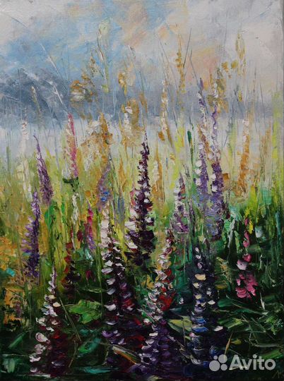 Картина люпины