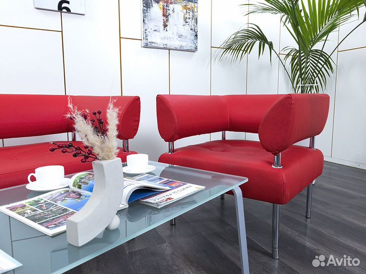 Комплект диван и кресло для офиса Unital