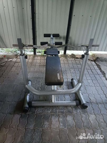 Штанга гриф блины скамья