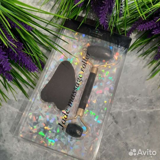 Роликовые массажёры из камня, скребок Гуаша