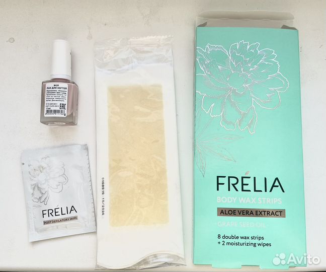 Восковые полоски, дезодорант и лак