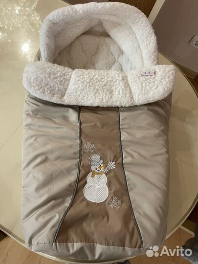 Меховой конверт в коляску овчина