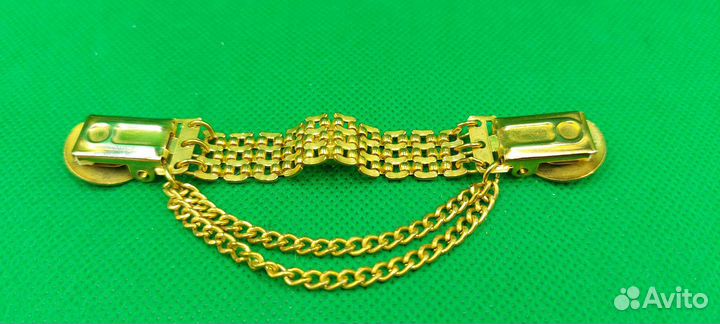 Редкая антикварная брошь на воротничок