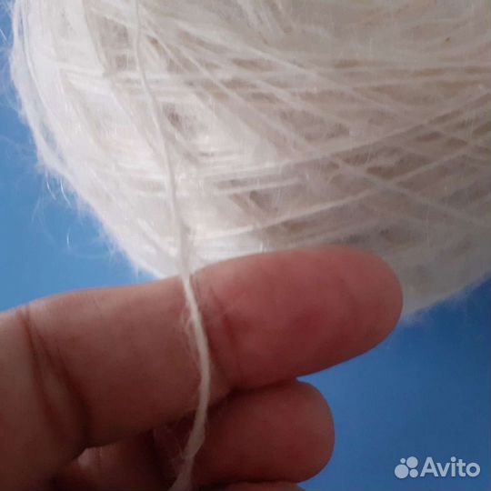 Пуховая пряжа в одну и в две нити