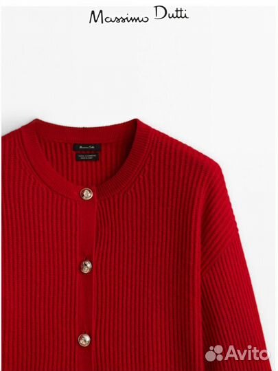 Кардиган Massimo dutti S красный
