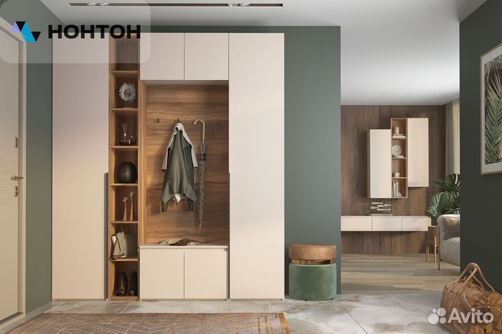 Прихожая Лаура кашемир серый / дуб барокко