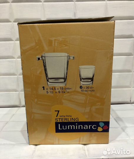 Для льда ведерко и стаканы «Luminarc»
