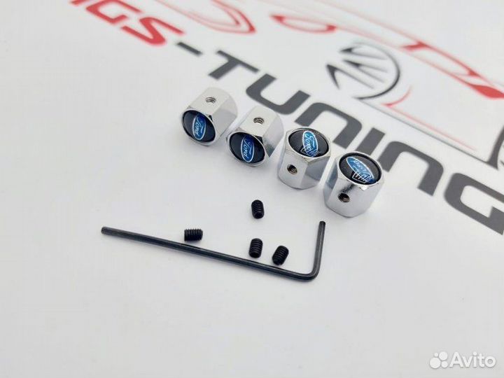 Колпачки на ниппель Ford Chrome с антикражей