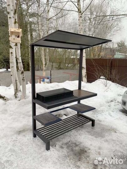 Мангалы в стиле лофт с крышей